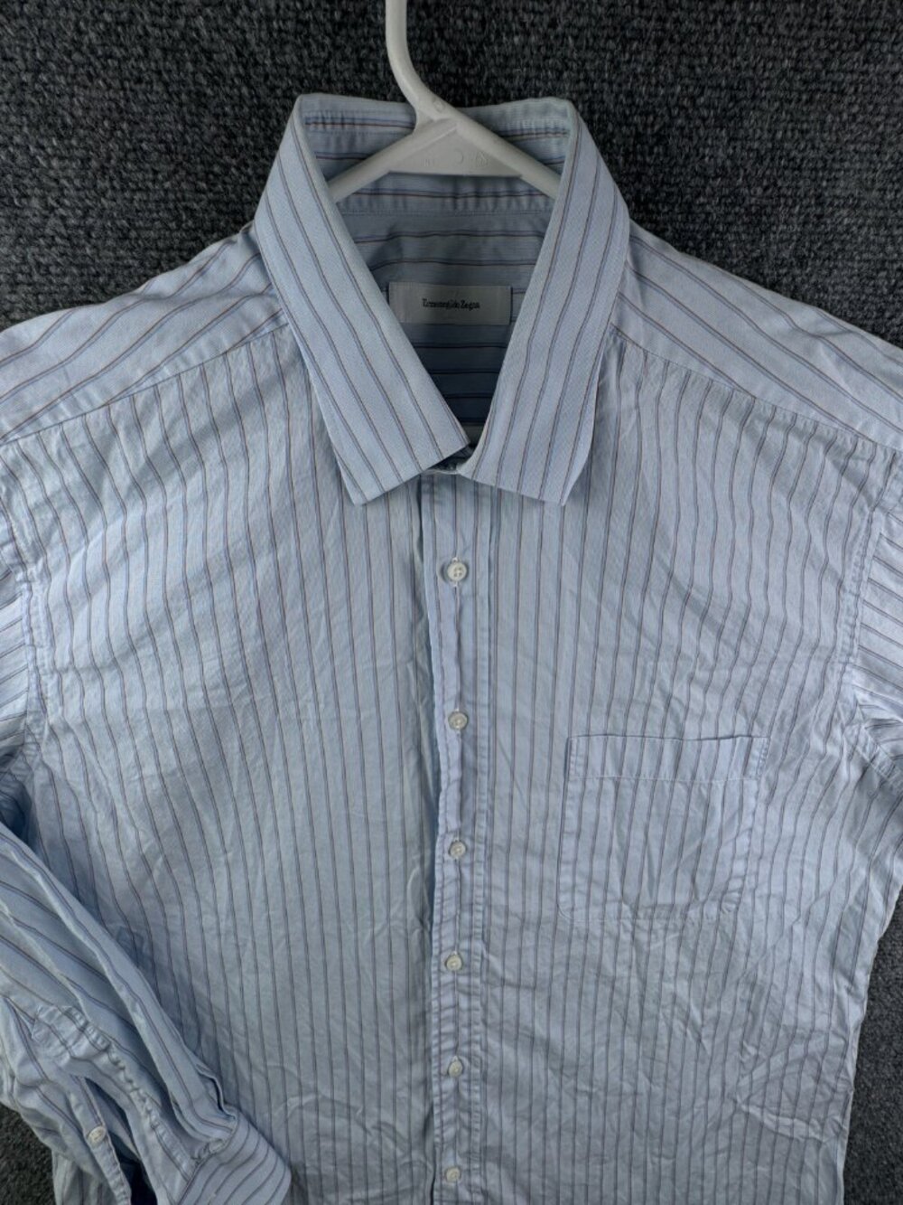 Ermenegildo Zegna Men’s Long Sleeve Button Up Shirt Blue Size 16.5 42 Turkey